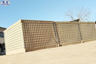 Parede enchida montada das barreiras de mil. 3 das barreiras de Hesco da segurança areia defensiva