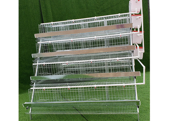 Aves domésticas da gaiola de bateria da galinha de 4 pássaros das séries 96 que colocam quente galvanizado