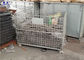 A pálete de aço da rede de arame prende o armazenamento resistente dobrável para o armazém