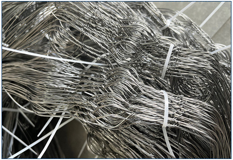 MZP Obstáculo de Arame de Baixa Visibilidade 0,5-0,9mm Malha de Defesa de Tanque 4