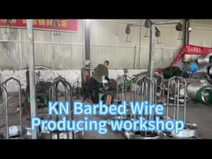 Produção de malhas de arame farpado