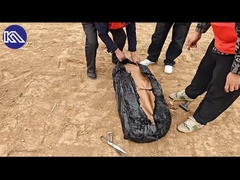 Processo de instalação da malha de barreira do tanque