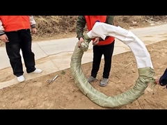 Demonstração do efeito de desdobramento do produto de arame farpado