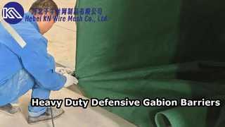 Barreira defensiva do sistema galvanizado pesado das barreiras de Gabion da solda da rede de arame