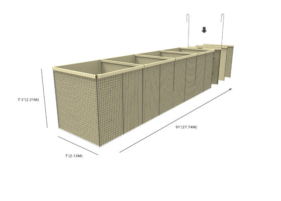 Barreira militar de Hesco da parede da areia da corrosão do CE do ISO durabilidade alta da anti