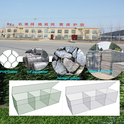 Caixas de gabião galvanizadas de alto desempenho 3x1x0,5m para retenção de solo