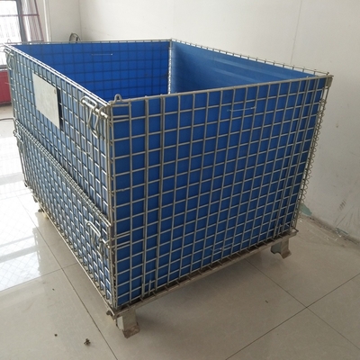Container de arame galvanizado de garrafa Euro dobrável 1200*1000*890 Container de malha de arame galvanizado