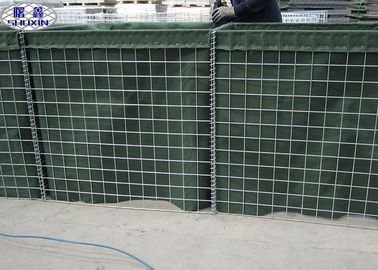 Zinco militar da caixa de Gabion do geotêxtil verde - tipo revestido de alumínio