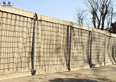 Barreira defensiva de Hesco do exército, parede da caixa de Gabion da malha 4,0 milímetros de fio da mola