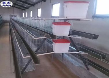 Quente do equipamento das aves domésticas da gaiola da galinha da camada da porta do ovo 4 da capacidade 128 galvanizado