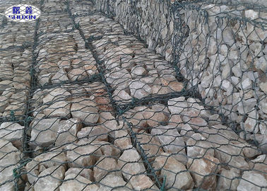 forma sextavada galvanizada 8X10 da parede da gaiola da rocha para a prevenção da terraplenagem