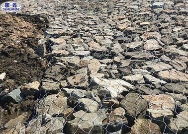 Proteção forte enchida pedra de Gabions do controlo de cheias para o fechamento do rio