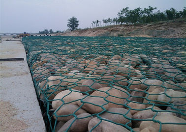 Parede de retenção de pedra da rede de arame durável, cestas da parede de Gabion para a construção civil