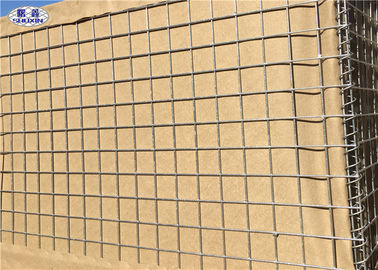 Barreiras militares galvanizadas HDP de Hesco da parede da areia de mil. 7 com o geotêxtil UV de uma proteção de 300 G/M
