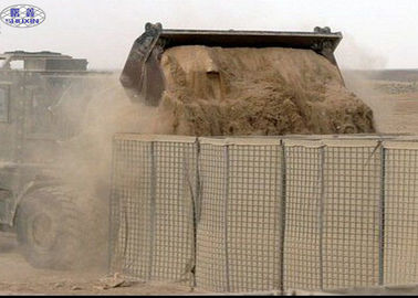 Areia padrão bastião enchido das barreiras para a proteção da erosão e do Scour