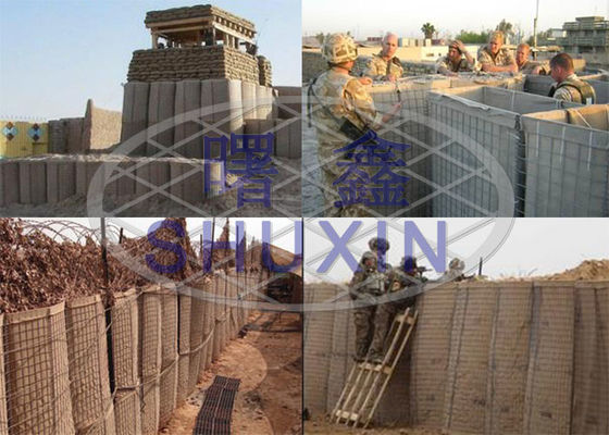 O tipo defensivo areia militar de COC encheu barreiras 7.62cm x 7.62cm