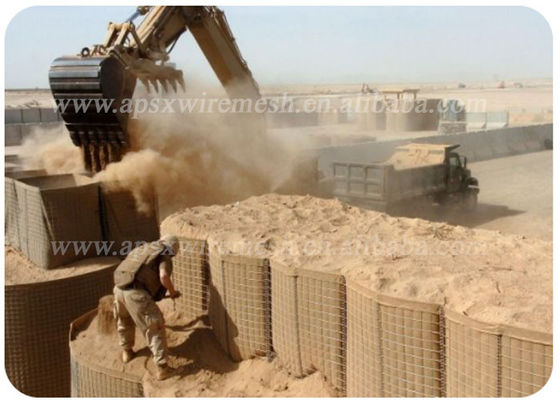 Mesh Gabion soldado 3&quot; X 3&quot; areia suja barreiras militares de Hesco galvanizou o aço