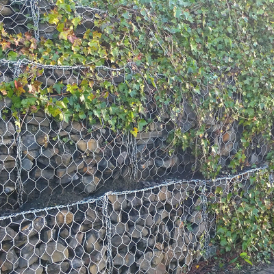 Rede de arame sextavada de empilhamento galvanizada do ferro das cestas de 2mx1mx0.5m Gabion