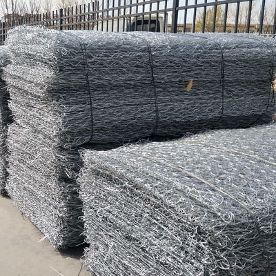 Rede de arame sextavada de empilhamento galvanizada do ferro das cestas de 2mx1mx0.5m Gabion