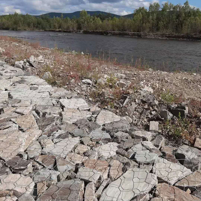 As cestas padrão de Gabion do controle da erosão da proteção do rio galvanizaram 2x1x1m