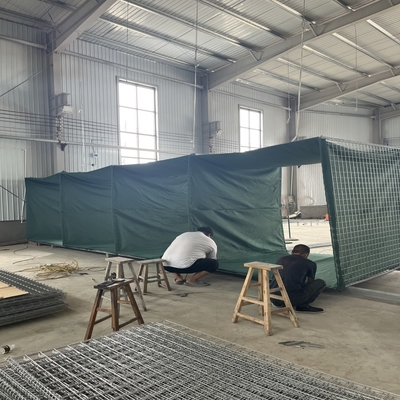 Fornecimento de fábrica Barreira defensiva verde Soldadura por atacado Rede de arame de areia Barreira de parede Bastião