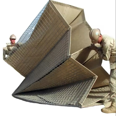 Barreira defensiva de alta resistência de 1 a 12 milhas de malha galvanizada Barreira militar Barreira de muro de bastião Barreira para tiro