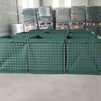 Soldadura Galvanizada Anti-corrosivo HESCO Muralha de Barreira Militar Defensiva com Verde Escuro No Canadá