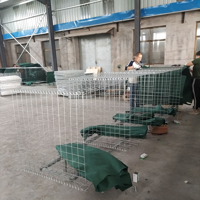 Soldadura Galvanizada Anti-corrosivo HESCO Muralha de Barreira Militar Defensiva com Verde Escuro No Canadá