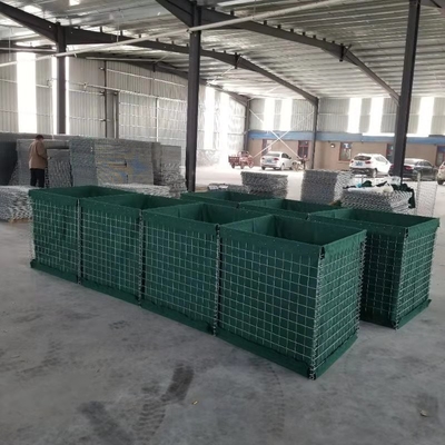 Caixa de gabião galvanizado empilhável soldada MIL 7 2.21m Hesco Barreira para militares Barreira defensiva Parede de proteção contra inundações