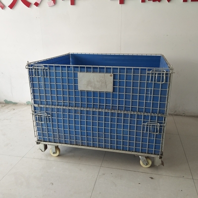 Container de arame galvanizado de garrafa Euro dobrável 1200*1000*890 Container de malha de arame galvanizado
