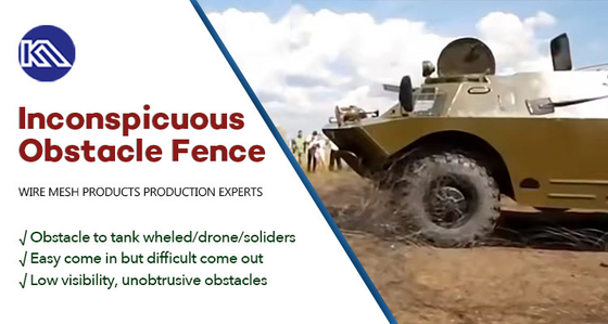 Rede de malha de fio de tanque personalizada Anti-Tank Track Wrapping Wire Mesh Reduzir a mobilidade do tanque