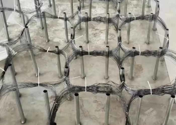 Barreira de captura de fio de defesa de fronteira anti-tanque Traçado de enrolamento de fio de malha