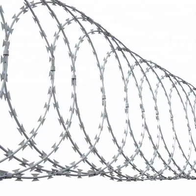 BTO-22 Razor Wire For Explosion Proof Mesh Gabion Containers Anti Impact Hot Dipped Galvanizado Barreiras Defensivas
