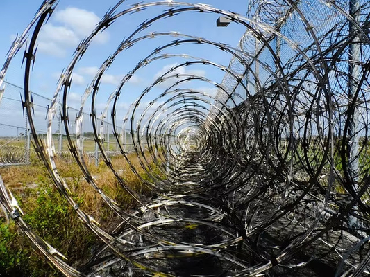 Cercas de segurança galvanizadas Concertina Preço Anti-Climb Blade Barbed Wire Prison Razor Barbed Wire