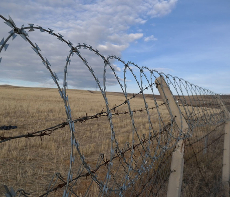 Cercas de segurança galvanizadas Concertina Preço Anti-Climb Blade Barbed Wire Prison Razor Barbed Wire