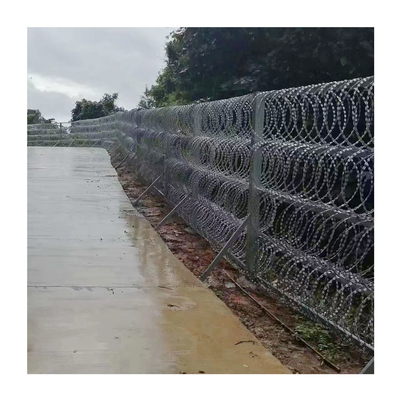 Cercas de segurança galvanizadas anti-escalada com arame farpado BTO-22 Concertina