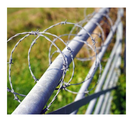 Arame farpado galvanizado a quente de alta resistência 1,6 mm 300 mm