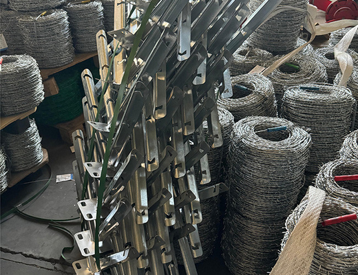 Arame farpado de segurança galvanizado a quente Arame farpado de alto diâmetro para limites seguros