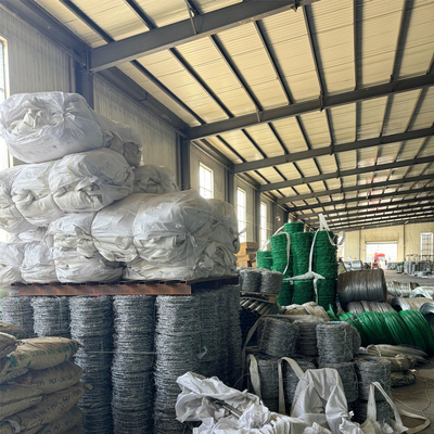 Proteção de segurança galvanizado corda de espinho PVC revestido rede de arame farpado vedação estoque entrega rápida