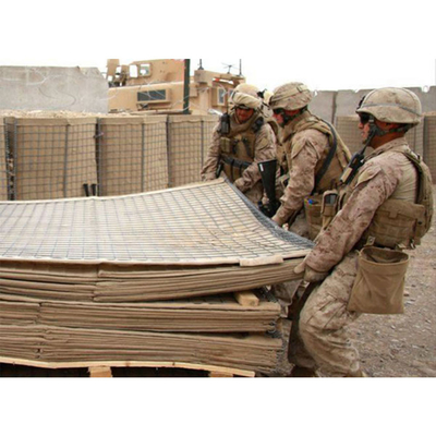 O baixo fio de aço carbono soldou barreiras defensivas militares de 75*75mm para o campo do tiro