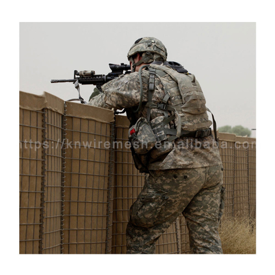 Barreiras de bastião defensivo galvanizado pesado cheio de areia militar Hesco Blast Wall