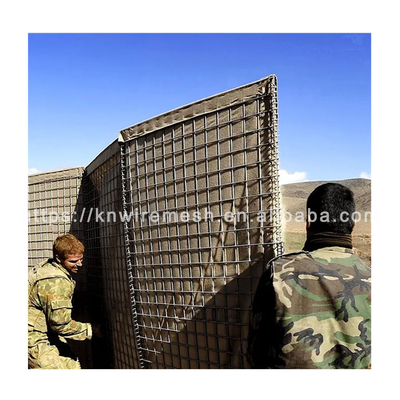 Barreiras de bastião defensivo galvanizado pesado cheio de areia militar Hesco Blast Wall
