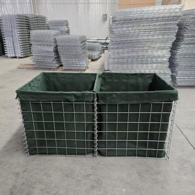 MIL1, MIL 7, MIL 10, MIL 12, MIL 19 2.74M Alto Geotextil em caldeira revestido Gabion Soldado Hesco Saco para Barreiras Militares Defensivas Bastiões
