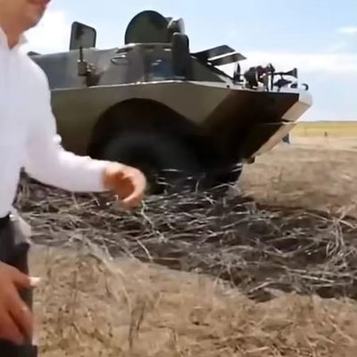 Rede de arame galvanizado avançado anti-tanque em tecidos em anéis