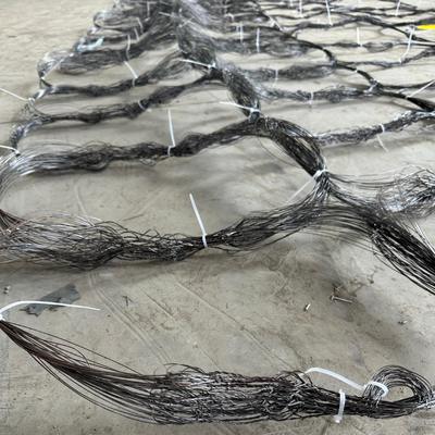 Low Drone Capture Net Woven Into Rings Invisible Garland Metal Wire Anti Tank for Ukraine Folded Dimension Width 600mm