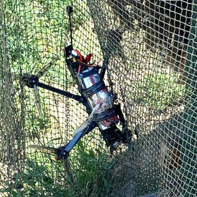 Ukraine Military Using Protection Rust Anti-Drone Netting Safety Fences Cable Wire Mesh