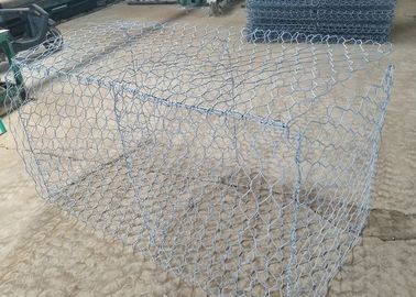 Calibre de fio sextavado tecido galvanizado mergulhado quente da cesta 2.0-4.0mm de Gabion da rede de arame