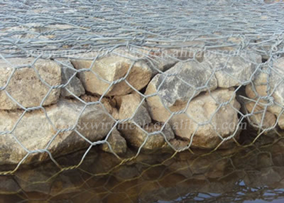 O zinco pesado revestiu a rede de arame da gaiola de Gabion diâmetro de 80mm x de 100mm 3.0mm