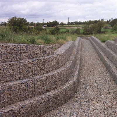 paredes sextavadas tecidas 2*1*1m de For Rock Retaining da cerca da defesa de mar das cestas de Gabion