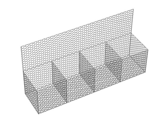 unidades galvanizadas sextavadas do enchimento da pedra do reparo da prova da oxidação da parede de 4x1x1m Gabions 3.8mm